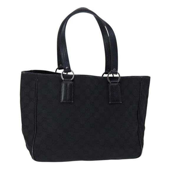 GUCCI GG Canvas Tote Bag Canvas Black - Picture 1 of 16